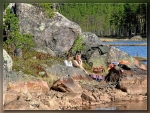 Picknick in Frühlingssonne